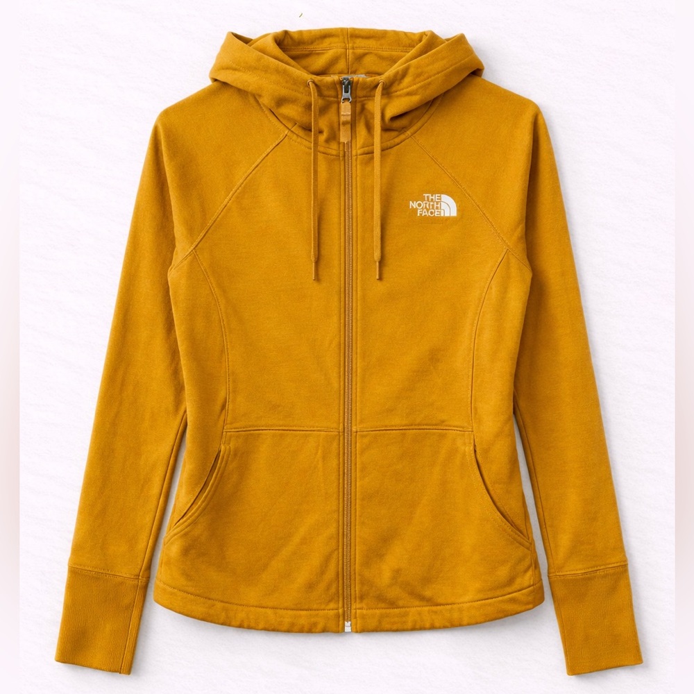 The North Face Mustard Yellow Zip Hoodie Jacket Women Small Outdoor